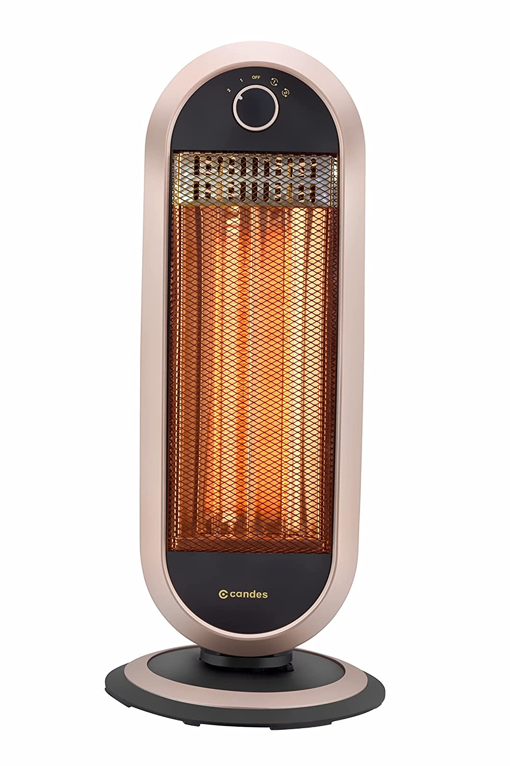 Carbon 2 Rod Room Heater for Winter with 2 Heat Setting - 500W/1000W (Black/Brown)