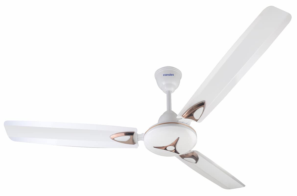 Candes Star High Speed Decorative Anti-Dust Ceiling Fan with 405 RPM with 2 Years Of Warranty (1200mm, White) (Pack of 1)