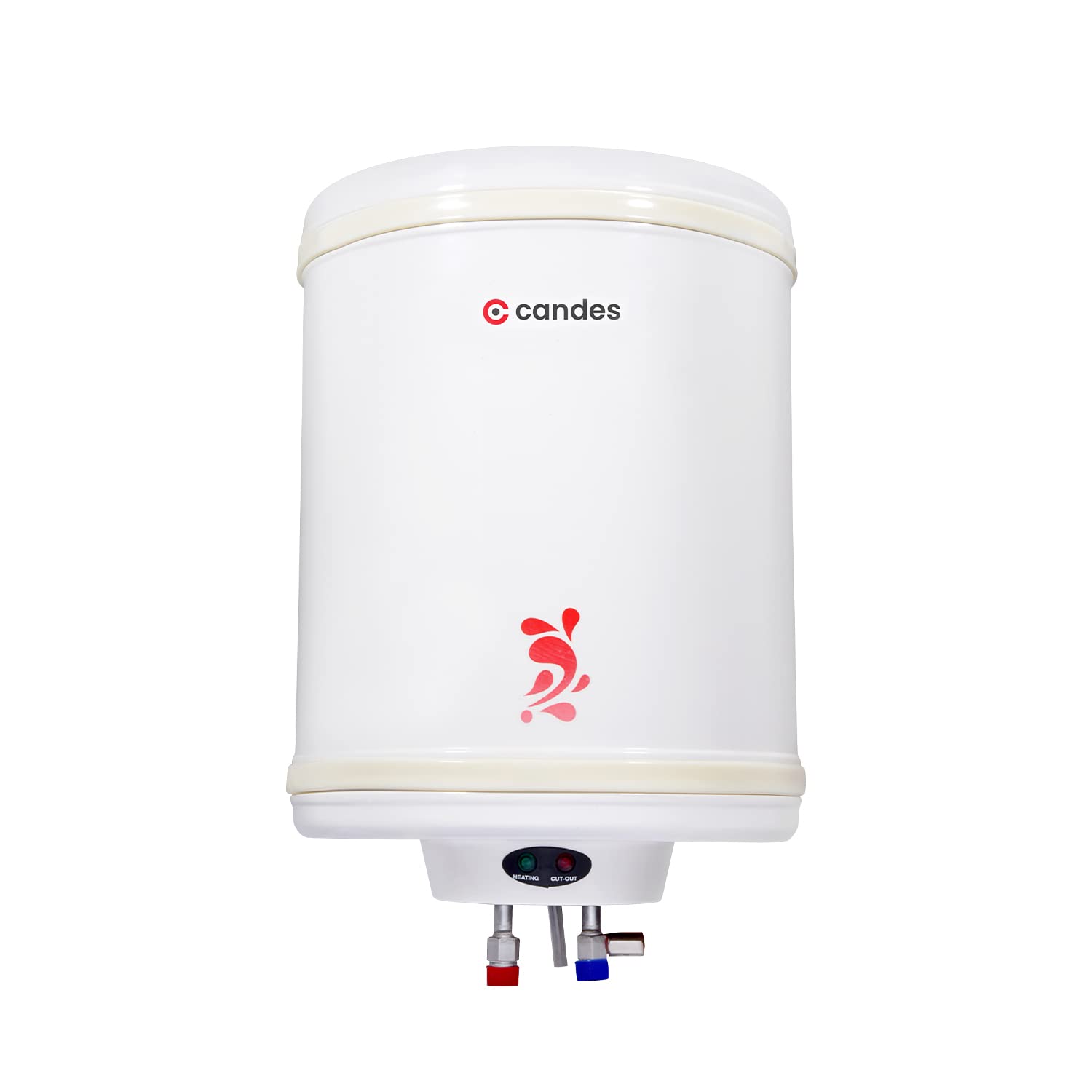 Candes 25 Litre Automatic Storage ISI Approved Vertical Electric Water Heater (Geyser) 5 Star Rated with Installation Kit & Special Anti Rust Body, (Ivory) (2000 W)