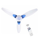 Candes Florence 1200 mm Energy Saving Decorative 3 Blade Ceiling Fan With Remote (Pack of 1) (Silver Blue)