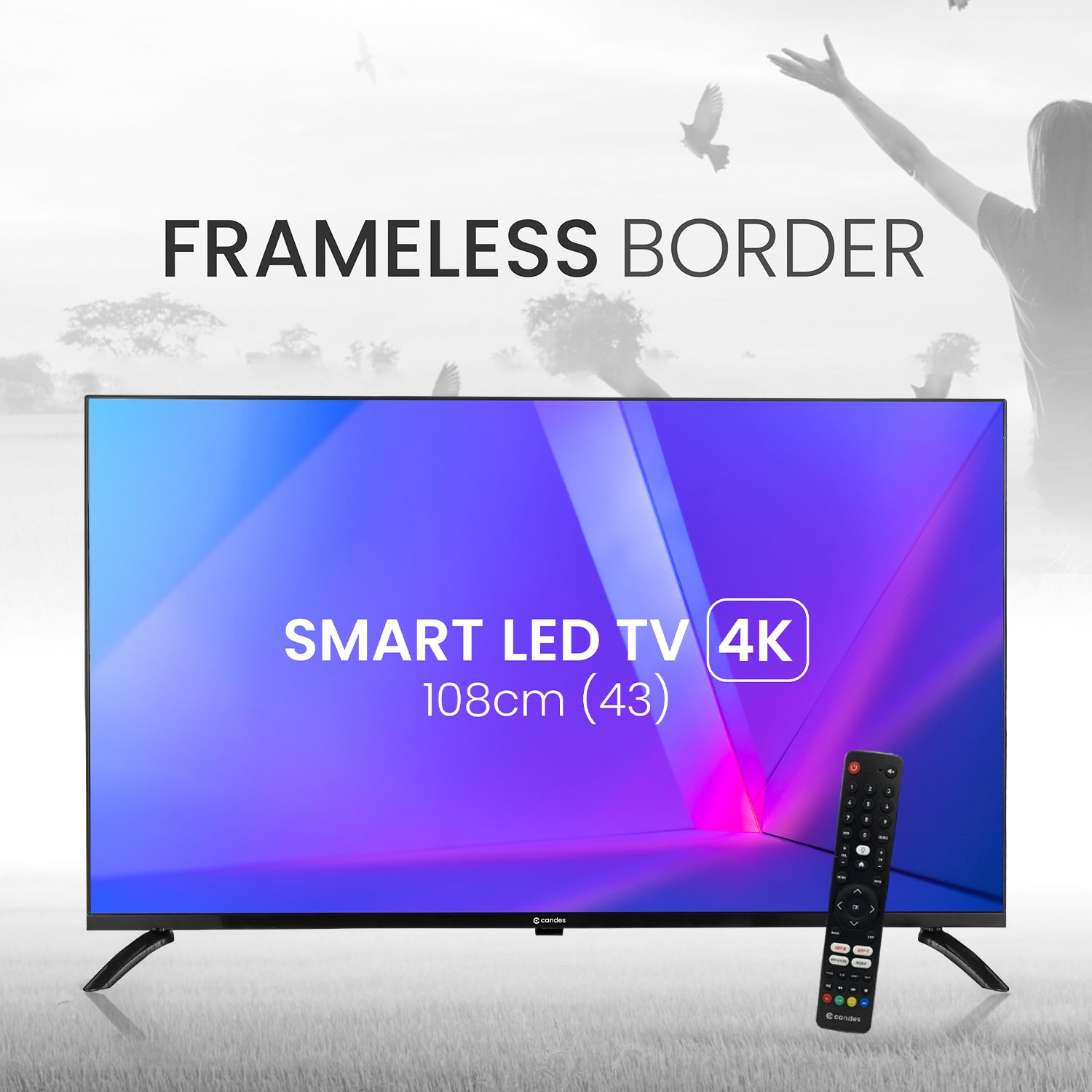 43 Inches 4K Ultra HD Smart LED TV (Black)