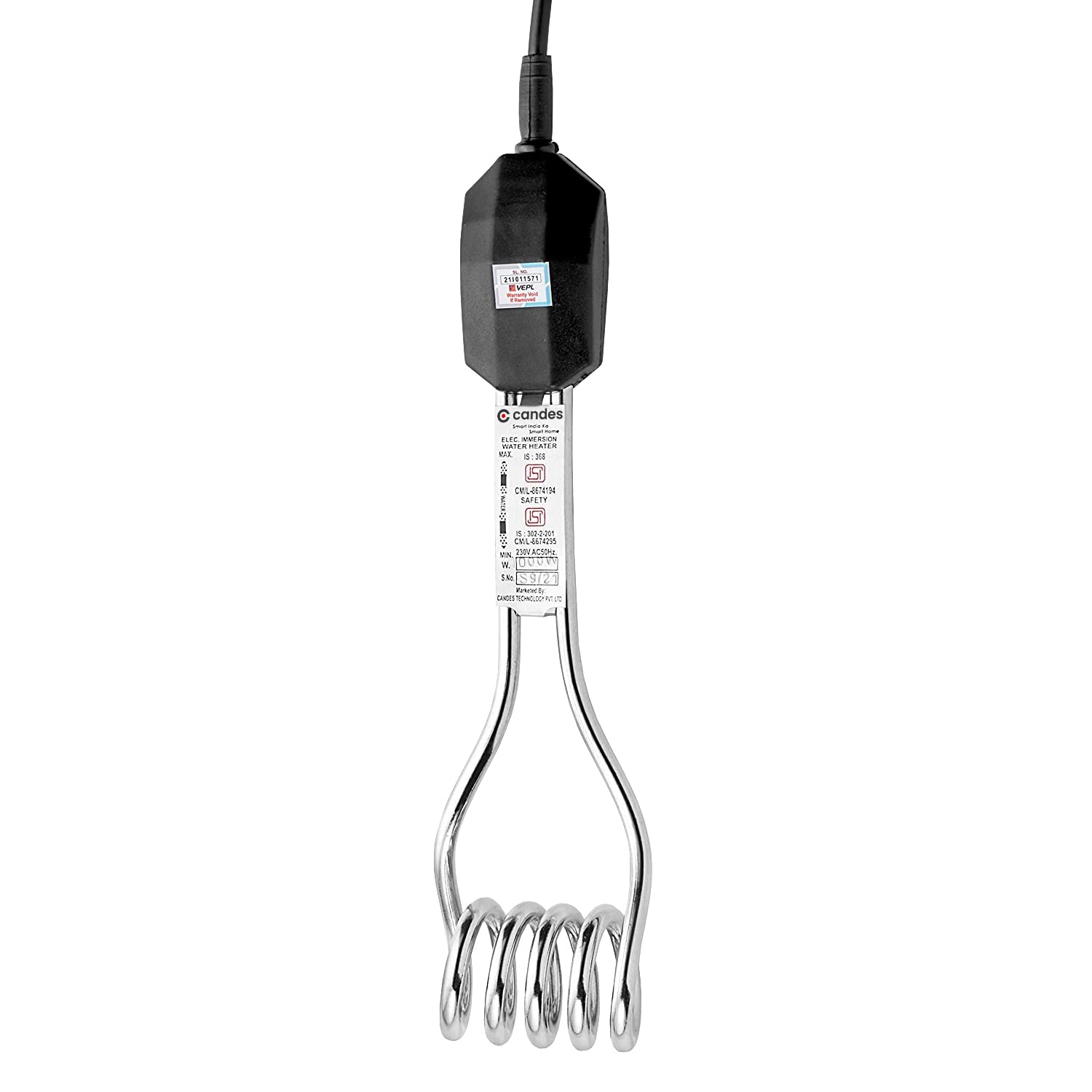 Candes NEO ISI Mark Shock-Proof & Water Proof Immersion Heater Rod (1000 W)