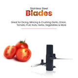 Candes Quick Hand Stainless Steel Blades, Vegetable & Fruits Chopper - Black, Red