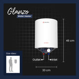 Candes Geyser 10 Litre | 1 Year Warranty | Water Heater for Home, Water Geyser, Water Heater, Electric Geyser, 5 Star Rated Automatic Instant Storage Water Heater, 2KW - Elentro (White)