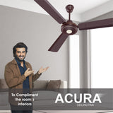 Candes Acura BLDC 5 Star Energy Saving High Speed Ceiling Fan For Home with Remote, 1200 mm (Acura-Brown)