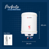 Candes Geyser 15 Litre | 1 Year Warranty | Water Heater for Home, Water Geyser, Water Heater, Electric Geyser, 5 Star Rated Automatic Instant Storage Water Heater, 2KW - Perfecto (Ivory)