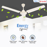 Candes Magic 48 inch /1200 MM High Speed Anti Dust Ceiling Fan, 405 RPM with 2 Years Warranty (Ivory, Pack of 2)