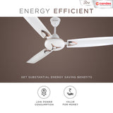 Candes Star 1200mm High-Speed Decorative Ceiling Fans for Home | BEE 3 Star Rated 405 RPM Anti-Dust | 2 Years Warranty (White) Pack of 1