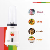 Candes Hector Nutri Blender Complete Kitchen Machine, 22000 RPM, SS Blades, 2 Unbreakable Jars, 1 Years Warranty, 400-Watts (White) + Quick Hand Vegetables & Fruits Chopper - Green (Super Combo)