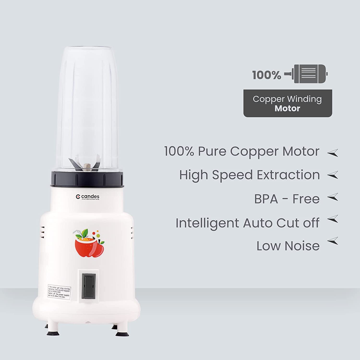 Hector Nutri Blender Complete Kitchen Machine with 2 Unbreakable Jars, 400W (White)