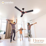 Candes Floreo 1200mm/48 inch High Speed 405 RPM Anti-dust Designer 3 Star Rated Ceiling Fan With 2 Yrs Warranty (Coffee Brown, Pack of 1)