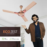 Candes Eco Zest Energy saving Designer 1200 mm / 48 inch Anti-Rust BLDC Ceiling Fan With Remote (2 Years Warranty) (Coffee Brown)