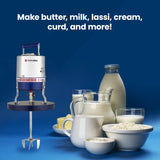 Candes 12L Electric Madhani for Making Butter Milk, Lassi, Cream, Curd - 125W (White Blue)