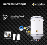 Candes 25 Litre Elentro 5 Star Rated Automatic Instant Storage Electric Water Heater with Special Metal Body Anti Rust Coating With Installation Kit, 2kW Geyser + Safety Valve (White)