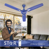 Candes Star 1200mm, 48 Inch | 5 Star Rated Ceiling Fan with Remote (Coffee Brown)