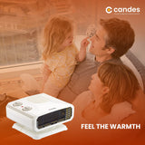 Candes Inova All in One Silent Blower Fan Room Heater Ideal for Small and Medium Area, 2000 Watts (Ivory)