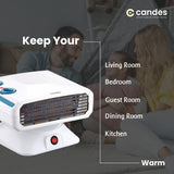 Candes Gloster All in One Silent Blower Fan Room Heater Ideal for Small and Medium Area, 2000 Watts (White)
