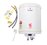 Candes 35 Litre Automatic Storage ISI Approved Vertical Electric Water Heater (Geyser) 5 Star Rated with Installation Kit & Special Anti Rust Body, (Ivory) (2000 W)