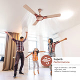 Candes Eco Zest Energy saving Designer 1200 mm / 48 inch Anti-Rust BLDC Ceiling Fan With Remote (2 Years Warranty) (Coffee Brown)