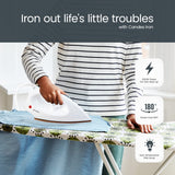 Candes Iron Press | 2 Year Warranty | Iron box, Electric iron, Dry Iron, Electric Iron Press for Clothes, EI107 1000-Watt, Light Weight Electric Dry Iron 100% Non-Stick Teflon Coating (White)