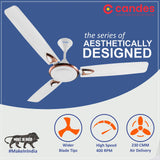 Candes Breeza 1200mm/48 inch High Speed Anti dust Decorative 5 Star Rated Ceiling Fan 400 RPM with 3 Years Warranty (Pack of 1,Coffee Brown) (White, Pack of 2)