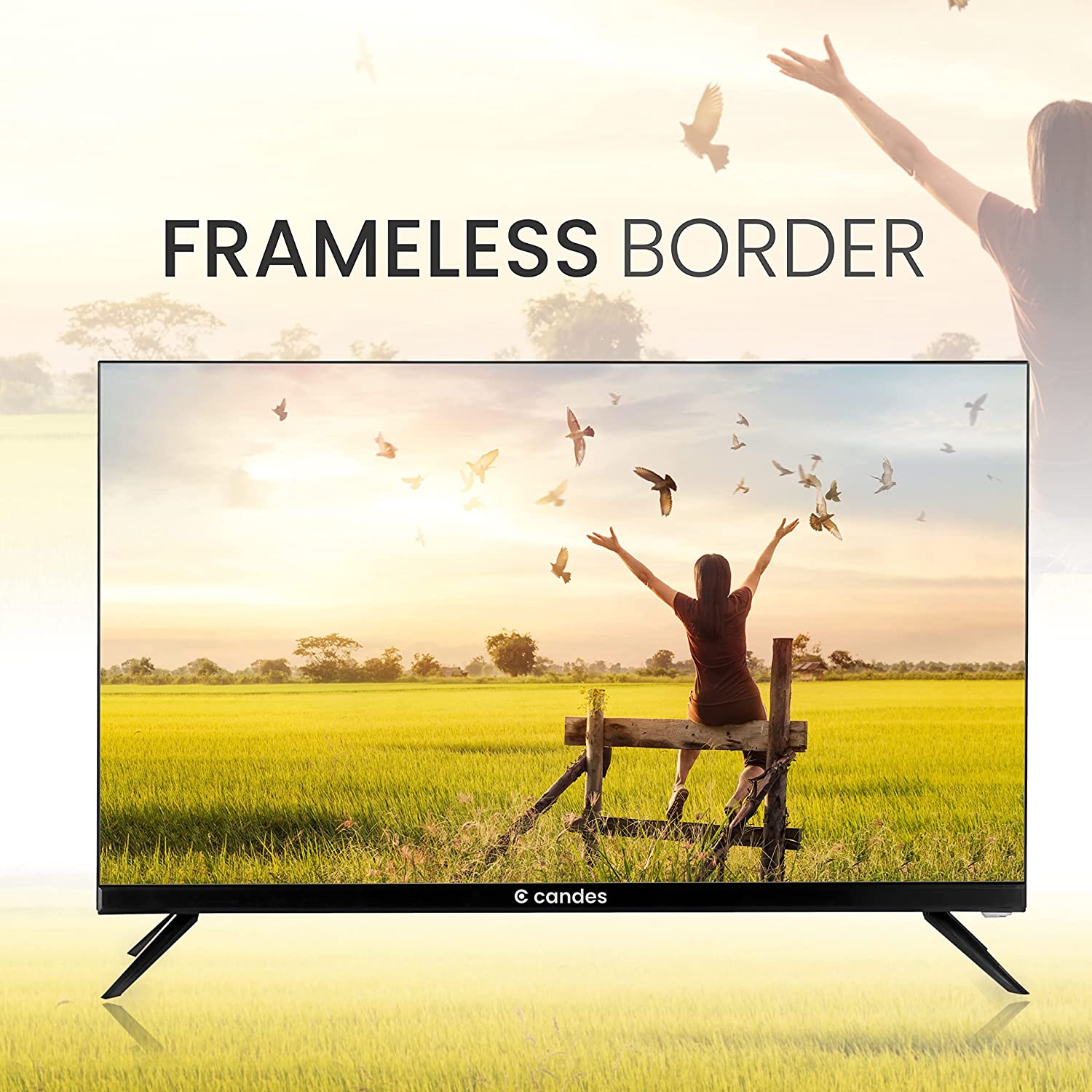 Candes Frameless 43 Smart LED TV – 1GB Black (Model Id - CANDES43SMCF43S001)