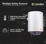 Candes 10 Litre IOT Enabled Glanzo Glassline ISI Approved Storage Electric Water Heater (Geyser) 5 Star Rated with Installation Kit & Special Anti Rust Body, White (2000 W)