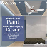 Candes Breeza 1200mm/48 inch High Speed Anti dust Decorative 5 Star Rated Ceiling Fan 400 RPM with 2 Yrs Warranty (Pack of 1,Coffee Brown) (White, Pack of 1)